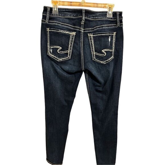 Silver Jeans Co Suki Skinny Dark Blue Jeans Women’s Size 30W/29L - Picture 7 of 13